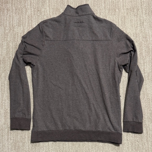 Travis Mathew Men's Size S Coffee Brown Smoke Signals 1/2 Zip Golf Sweatshirt - Picture 11 of 13